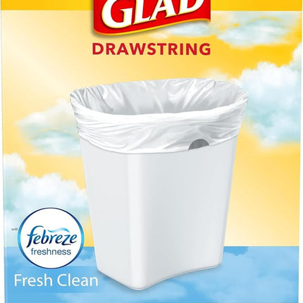 Glad Medium Kitchen Drawstring Trash Bags 8 Gallon