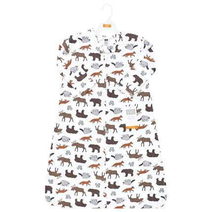 Hudson Baby unisexo para bebé, de manga larga, de algodón, tipo saco de dormir, manta, diseño de animales de aventura, de 6 a 12 meses
