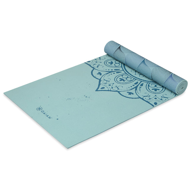 Gaiam Yoga Mat - Premium 6mm Print Reversible Extr