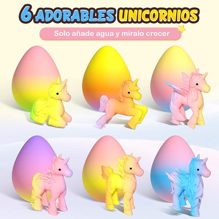 Unicorn Hatching Rainbow Eggs for Kids 6 Pack Toddler Toys for Boys & Girls