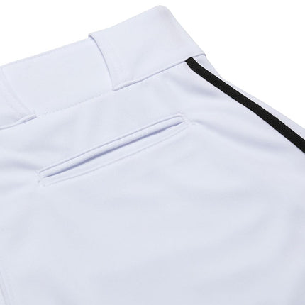 CHAMPRO Boys' Triple Crown 2.0 Tapered Bottom Baseball Pants with Braid White, Black