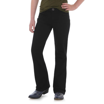 Wrangler Jean coupe bootcut Western pour petite fille, Noir, 5 REG