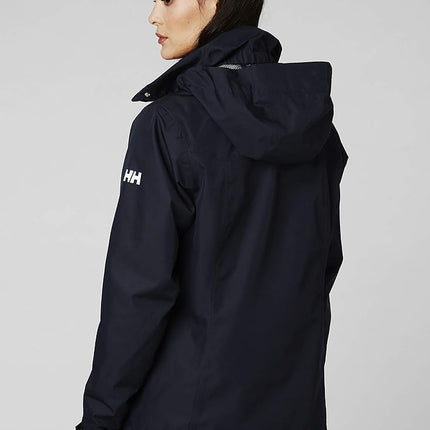 Helly Hansen Womens Aden Rain Jacket, L, Navy