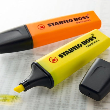 Stabilo Boss Highlighter, Deskset (15 Pieces) - 9 fluorescent colours, 6 pastel colours