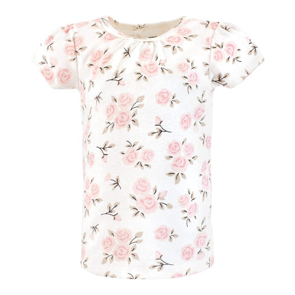 Camisetas de manga corta Hudson Baby unisex para bebé, estampados rosas canela, de 6 a 12 meses