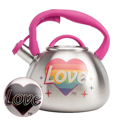 Paris Hilton Whistling Stovetop Tea Kettle, Stainl