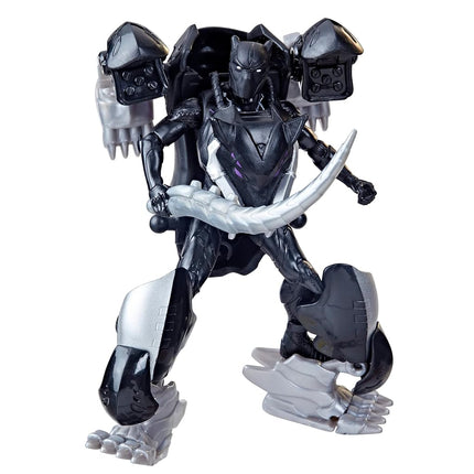 Marvel Mech Strike Mechasaurs, 4-Inch Black Panther with Sabre Claw Mechasaur Action Figures, Super Hero Toys for Kids Ages 4 and Up