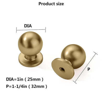 khtumeware 8 Pack Champagne Bronze Cabinet Knobs 1 Inch Single Hole Cabinet Handles Dresser Knobs Drawer Knobs and Pulls for Bathroom Cabinets.