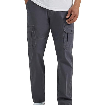 Wrangler Authentics Men's Relaxed Fit Stretch Cargo Pant Casual, Anthracite Twill, 40W x 30L