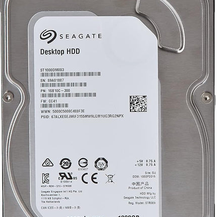 Disque dur Seagate ST1000DM003 Barracuda 1000 Go 3.5 Serial ATA HDD