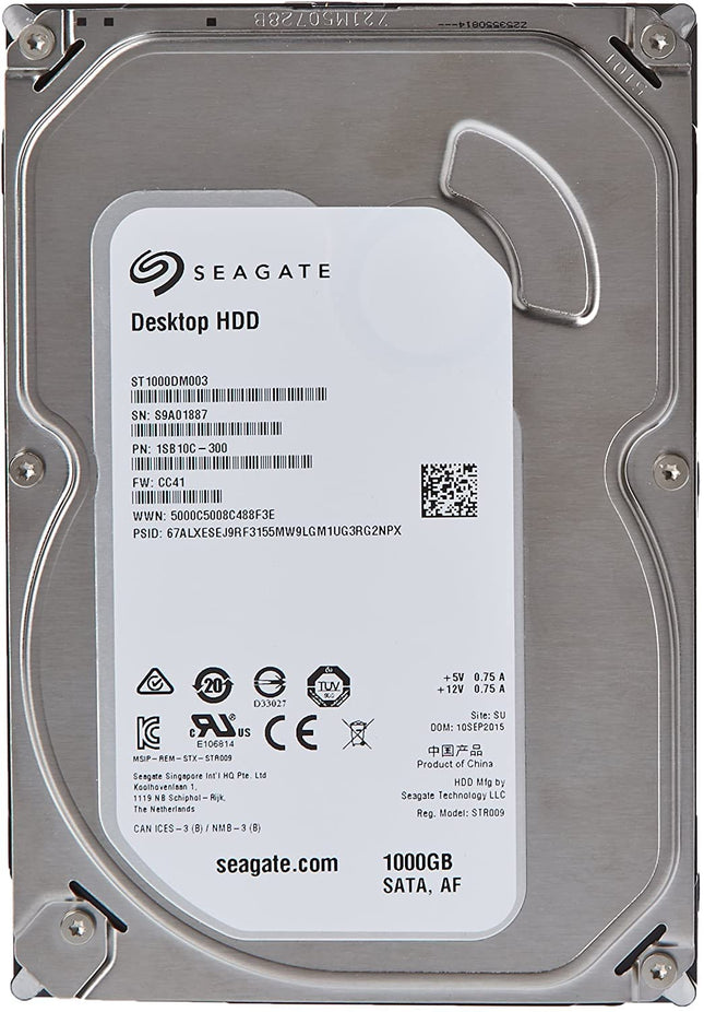 Seagate ST1000DM003 Barracuda 1000 GB 3.5 Serial ATA HDD Hard Drive