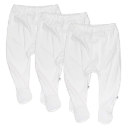 HonestBaby 3-Pack Footed Pants Roomy Fit Pull on B
