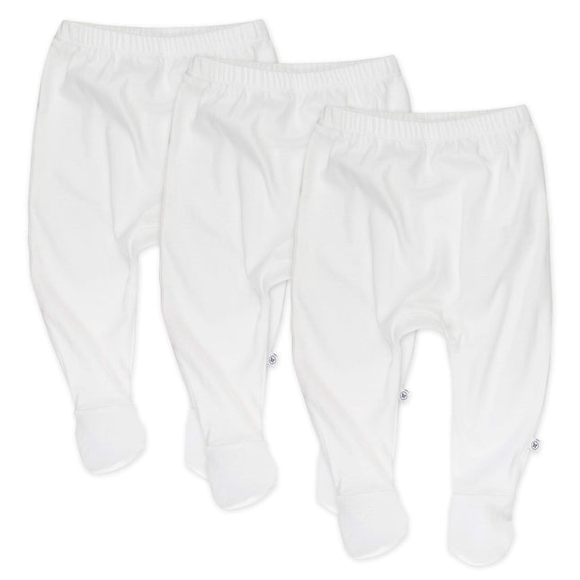 HonestBaby 3-Pack Footed Pants Roomy Fit Pull on B