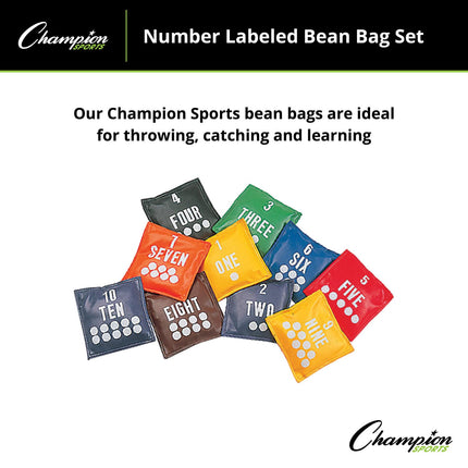 Juego de pufs numerados Champion Sports NB55 de 5"