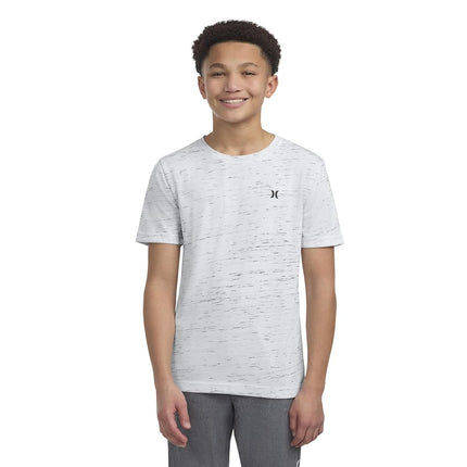 Camiseta básica suave de slub Cloud para niños Hurley, Negro/Blanco, 7