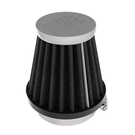 K&N Black Universal Dryflow Conical Air Filter 49mm flange, 76mm base, 51mm top, 76mm height (RC-3122HBK)