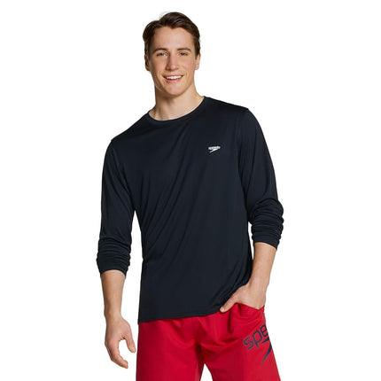Speedo Men's UV Swim Shirt Basic Easy Long Sleeve Regular Fit