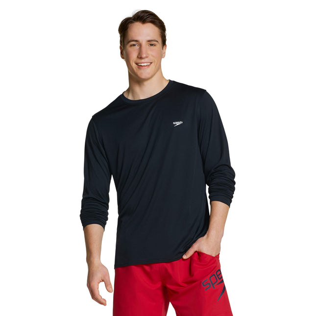 Speedo Men's UV Swim Shirt Basic Easy Long Sleeve 