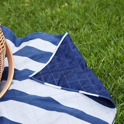 Dock & Bay Picnic Blanket - Quick Dry & Water Resistant - 100% Recycled Materials - Extra Large (94x66) - Whitsunday Blue