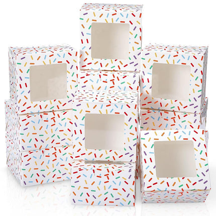Chivertion 50 Pack Colorful Sprinkles Cookie Boxes