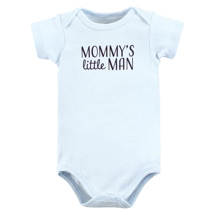 Hudson Baby Unisex Baby Cotton Bodysuits, Mommys Little Man Polo, 9-12 Months, Mommys Little Man Polo, 9-12 Months