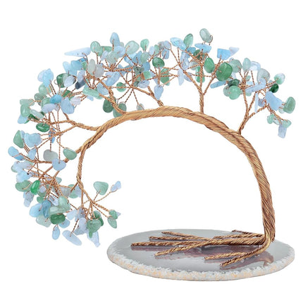 mookaitedecor Green Aventurine & Aquamarine Crysta