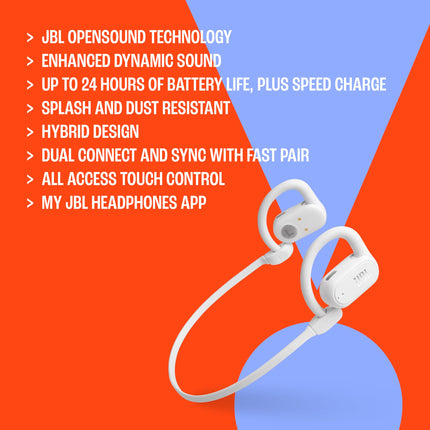 JBL SoundGear Sense - Auriculares abiertos verdaderamente inalámbricos, tecnología JBL OpenSound, resistentes a salpicaduras y polvo, 4 micrófonos para llamadas nítidas y claras, hasta 24 horas de batería, además de carga rápida (negro)