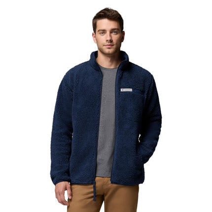 Columbia Men's Rugged Ridge High Pile Full Zip, Full Zip Fleece Jacket, Collegiate Navy, X-Large