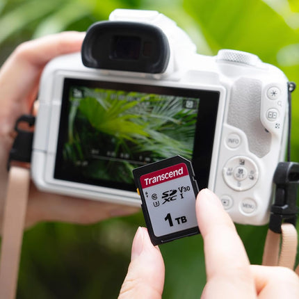Transcend SDC300S 128GB SDXC Class 10 U1 V10 Memory Card, Speed up to 100MB/s for Digital Cameras TS128GSDC300S