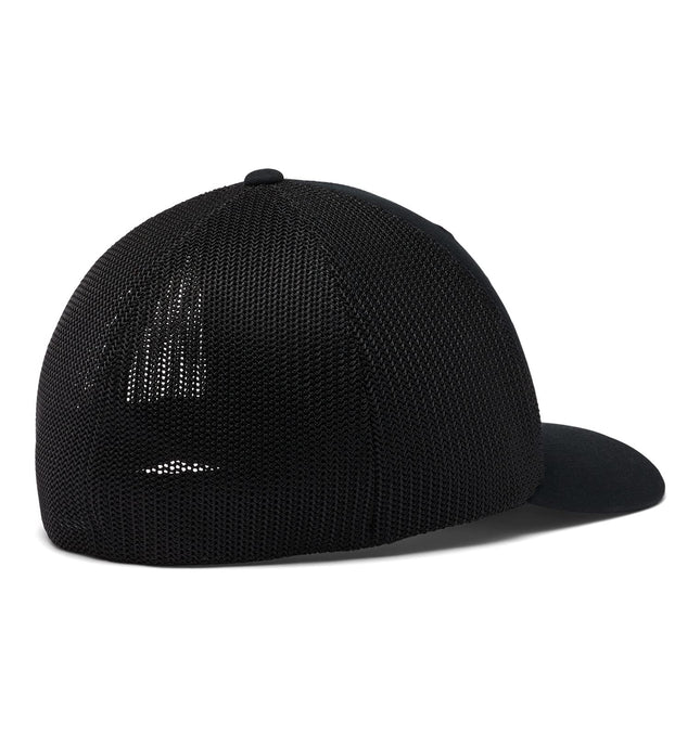 Columbia Gorra Unisex Robusta de Malla para Exteriores, Negra/Parche de Bandera de Árbol, XX-Grande