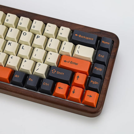 KBDiy Carbon PBT Double Shot Orange Keycap Set,174 Keys Retro Custom Key Cap Keycaps 60 Percent Cherry Profile Keycaps for 61/64/68/84/87/100/104/108 Mechanical Keyboard