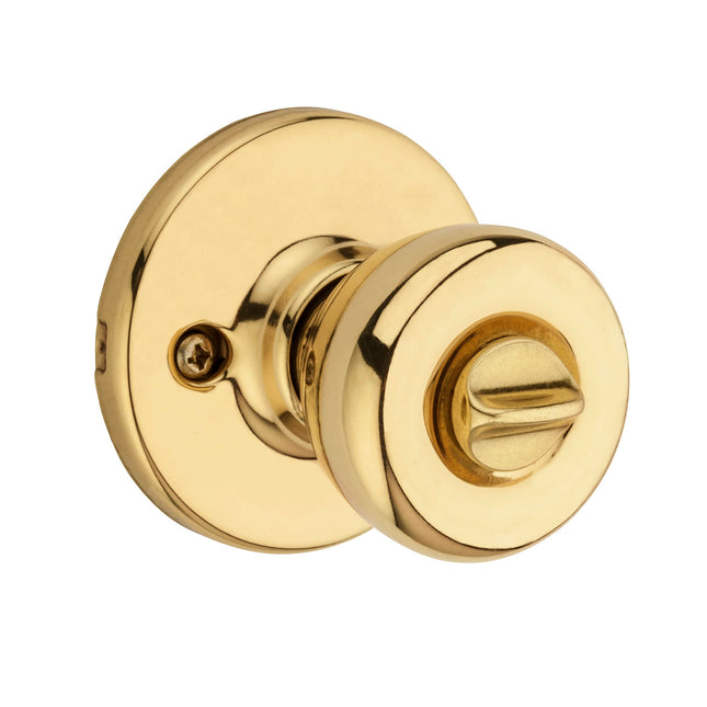 Kwikset 94002-943 Door Knob, Polished Brass