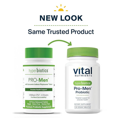 Hyperbiotics PRO-Men - Probiotics for Men with Curcumin Phytosome - Urinary and Prostate Support - 15x More Survivability- Non-GMO and Gluten Free Premium Probiotic Supplements - 30 Tablets