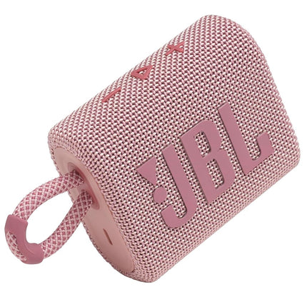 JBL Go 3 : Enceinte portable avec Bluetooth, batterie intégrée, étanche à l'eau et à la poussière - Rose