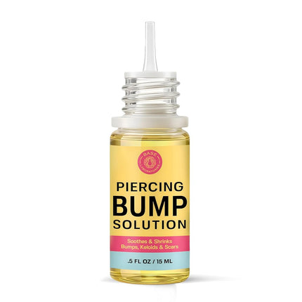 BASE LABORATORIES Piercing Bump & Keloid Bump Removal Solution | Soothing Piercing Aftercare | Bump Keloid Scar Removal | Ear & Nose Piercing Cleaner for Keloid Bumps | Piercing Aftercare Oil | 2PK