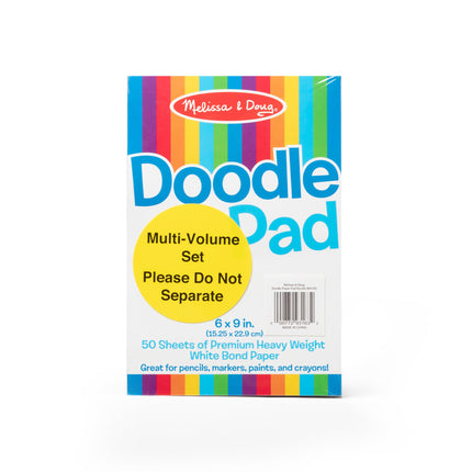 Bloc de papel de dibujo Melissa & Doug (6 x 9 pulgadas) - 50 hojas, paquete de 4