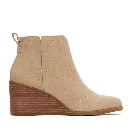 TOMS Clare de mujer, gamuza color avena, 8.5