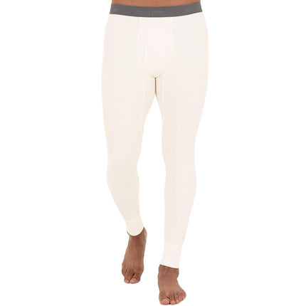 Fruit of the Loom Men's Recycled Waffle Thermal Underwear Set (Top and Bottom) Pajama, Natural, Medium