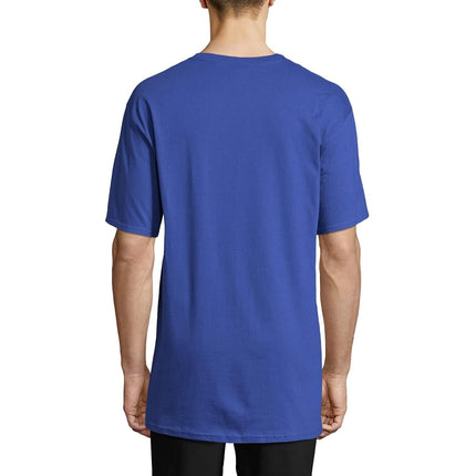 Hanes Men's Tall Short Sleeve Beefy-T, Deep Royal, Large/Tall (Pack of 2)