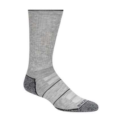 Skechers Men's 6 Pack Work Crew Socks, Grey Heather/Steel Grey, 43-47