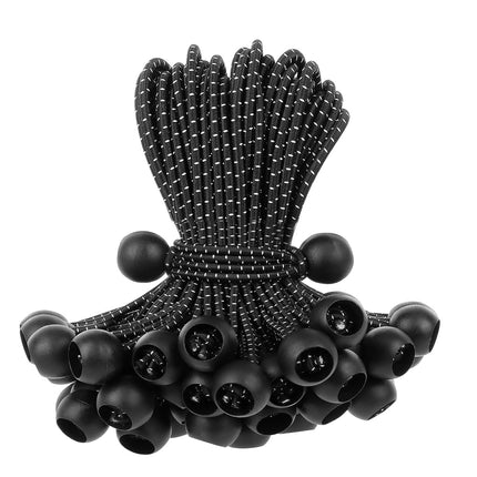15 Inch Bungee Balls Ties, 50 PCS Heavy Duty Elast
