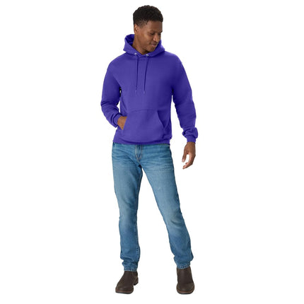 Hanes Men's EcoSmart Hoodie, Midweight Fleece, Pullover Hooded Sweatshirt, Purple, S