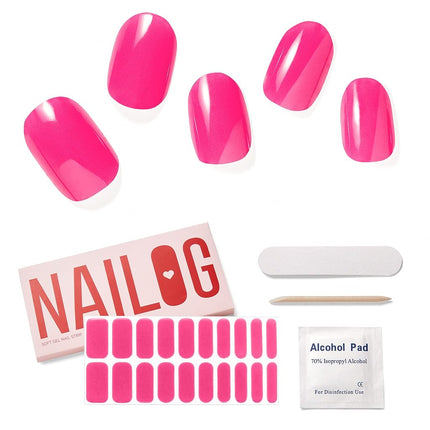 NAILOG Semi Cured Gel Nail Strips, Extra Long Nail