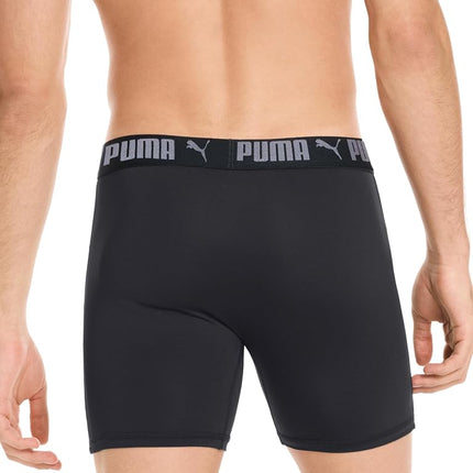 PUMA Men's 5 Pack Performance Boxer Briefs, Black, XL