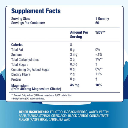DR. MORITZ Magnesium Gummies Sugar-Free - Calm Supplement for Children, Chews Kids & Adults (60 Count),1