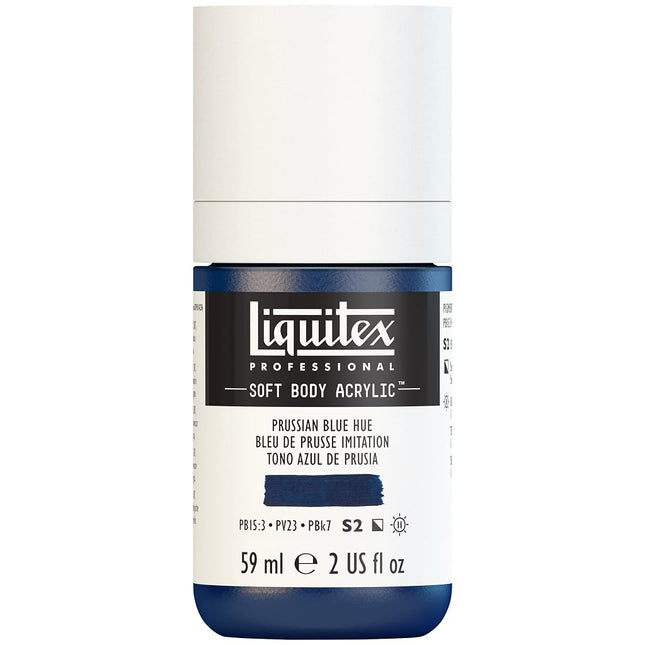 Liquitex Professional Soft Body Acrylic Paint 2-oz bottle, Prussian Blue Hue