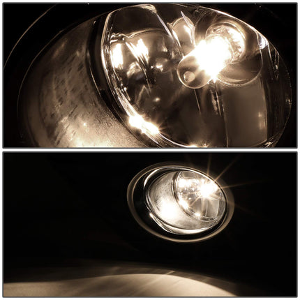 DNA Motoring FL-ZTL-324-CH Chrome Housing Clear Lens Fog Lights Replacement For AVALANCHE 1500 2500 2002-2006