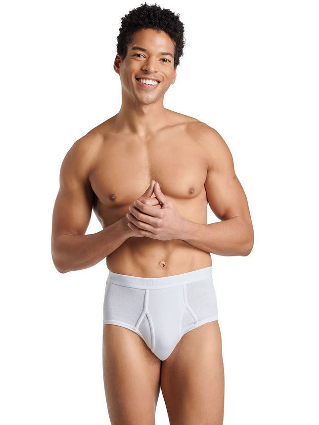 Fruit of the Loom Men's Premium (6 Pack) Briefs, White, XL UK