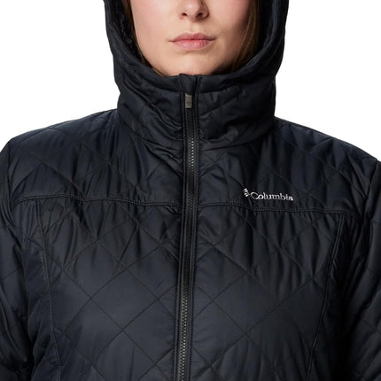 Chaqueta Columbia Copper Crest II con capucha para mujer, color negro, talla 2X Plus