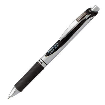 Gel Pens, Retractable, Med Pt, 3/PK, SRPK Barrel/Black Ink, Sold as 1 Package